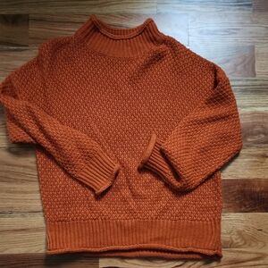 Cozy Orange Knit Sweater